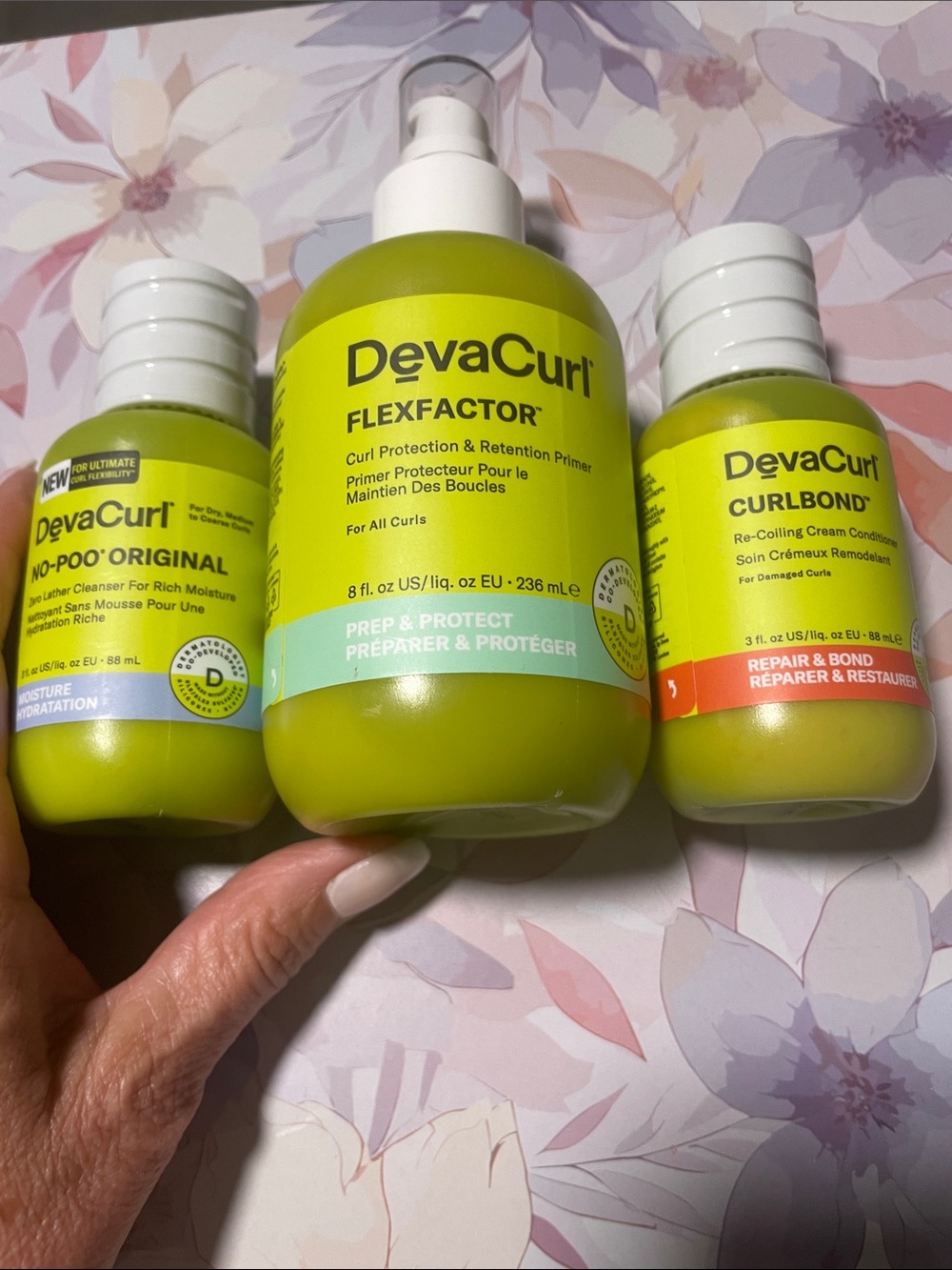 DevaCurl Trio Bundle for Curly Hair 👩‍🦱 Flex Factor, Curl Bond& No-Poo Original